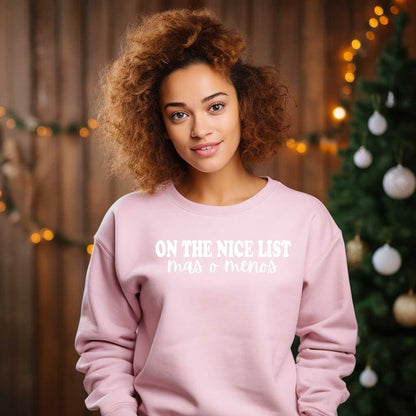  On The Nice LIst Mas o menos Pink Sweatshirt - DSY Lifestyle