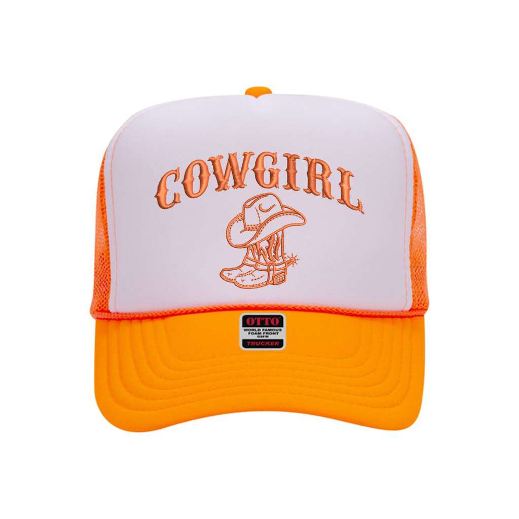 Cowgirl Boots Two Tone Trucker Hat