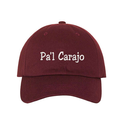 Burgundy baseball hat embroidered with the phrase pa&