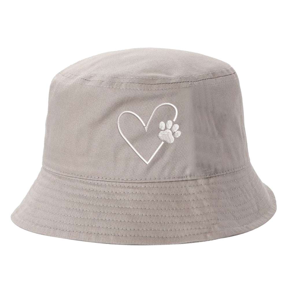 Dog Paw Heart Bucket Hat