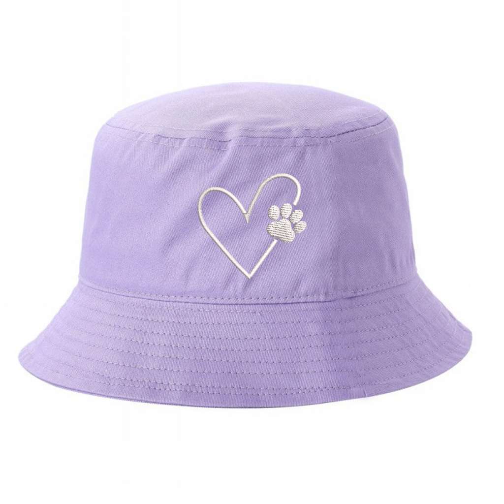 Dog Paw Heart Bucket Hat