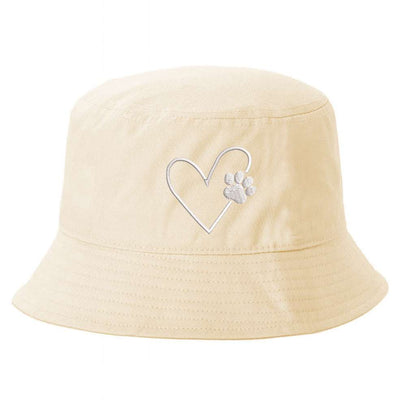 Dog Paw Heart Bucket Hat