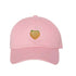 Pink Baseball Hat embroidered with a peach emoji- DSY Lifestyle