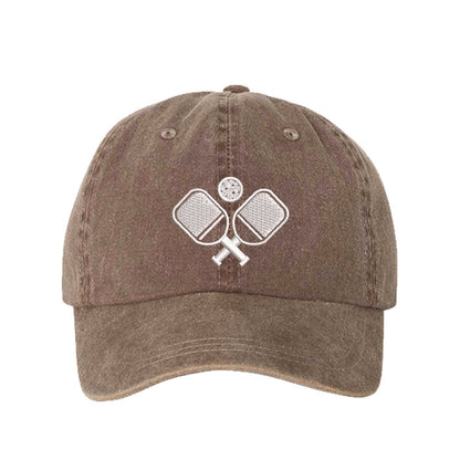 Chocolate Brown Pickle Ball Washed Statement Baseball Hat – a washed, relaxed-fit statement cap designed for everyday comfort and real-life moods. Trendy, adjustable, and effortlessly stylish. - DSY Lifestyle