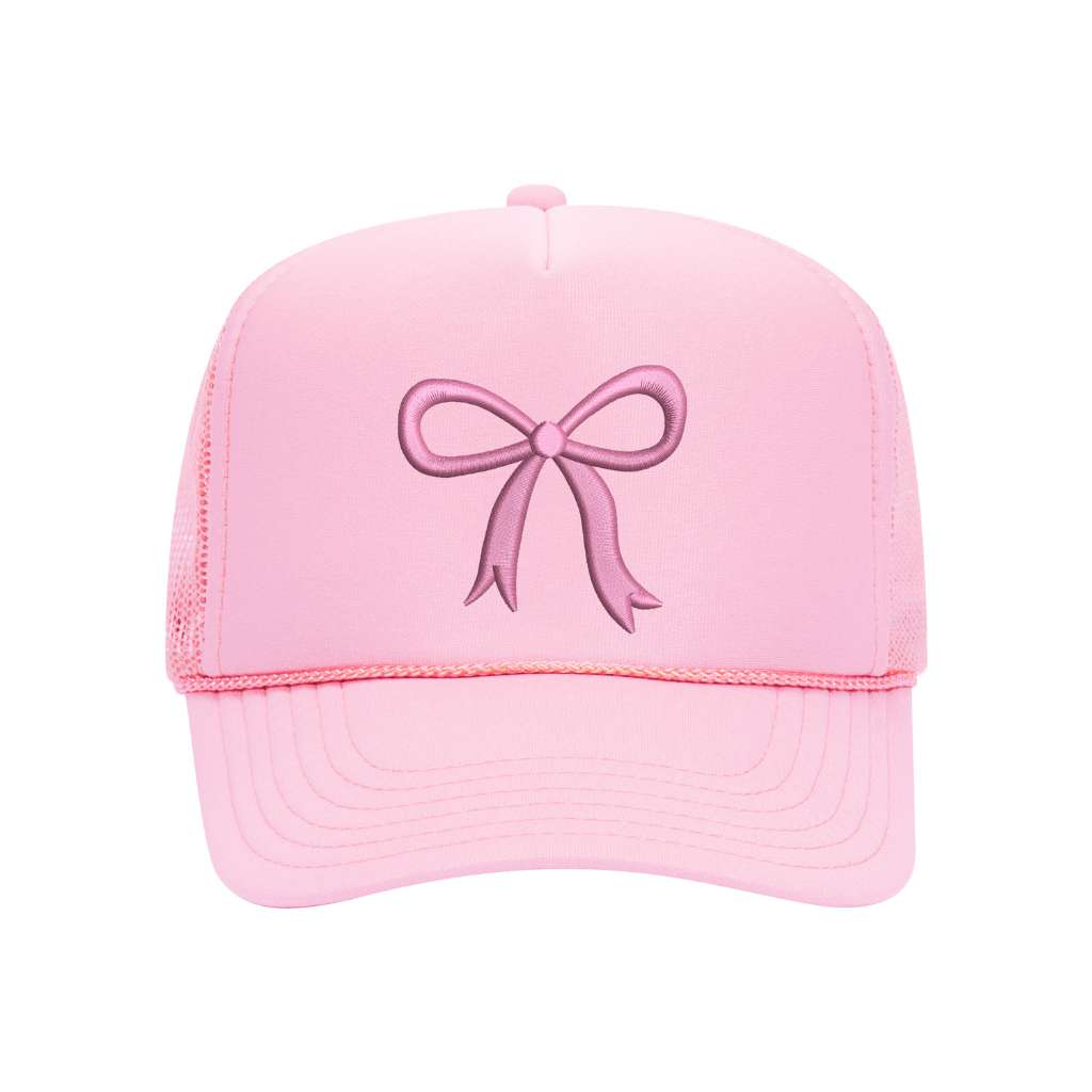 Pink Foam trucker hat embroidered with a pink ribbon-DSY Lifestyle