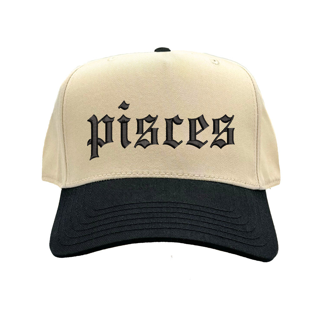 Pisces Zodiac Two-Tone Embroidered Baseball Hat