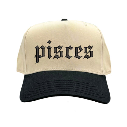 Pisces Zodiac Two-Tone Embroidered Baseball Hat