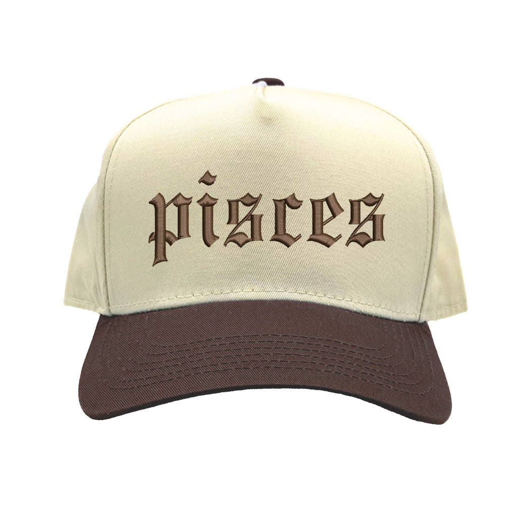 Pisces Zodiac Two-Tone Embroidered Baseball Hat