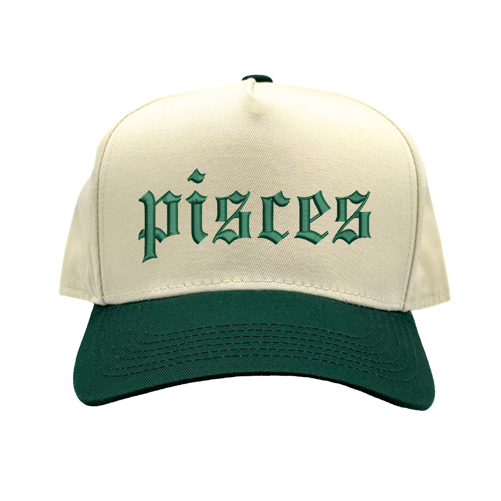 Pisces Zodiac Two-Tone Embroidered Baseball Hat