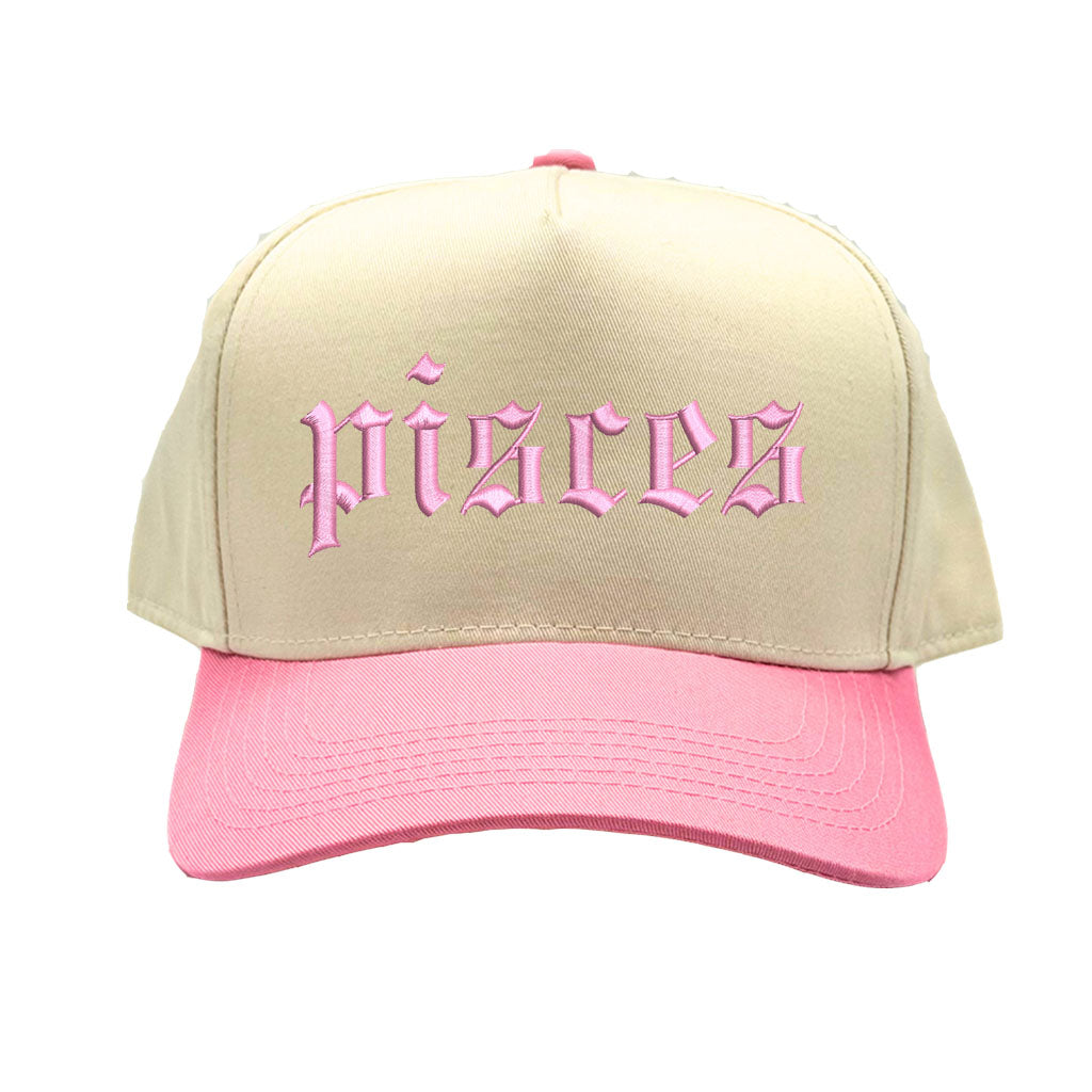 Pisces Zodiac Two-Tone Embroidered Baseball Hat