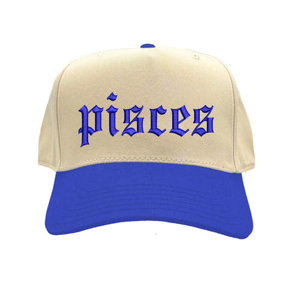 Pisces Zodiac Two-Tone Embroidered Baseball Hat