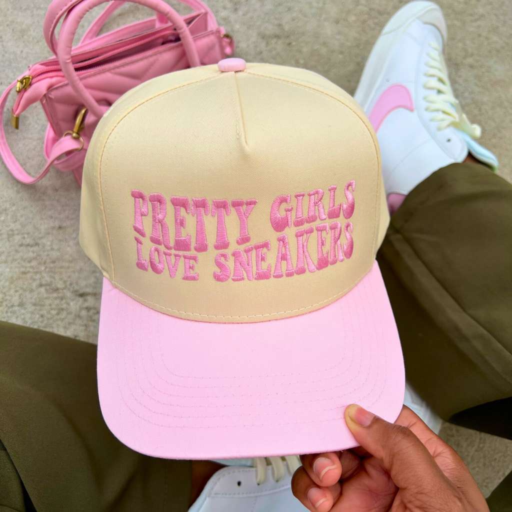 Pretty Girls Love Sneakers Five Panel Baseball Cap - Trendy &amp; Comfortable Statement Hat