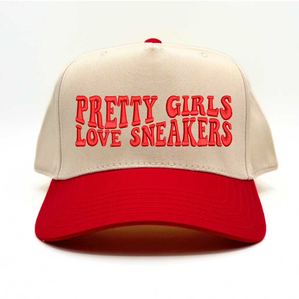 Pretty Girls Love Sneakers Five Panel Baseball Cap - Trendy &amp; Comfortable Statement Hat