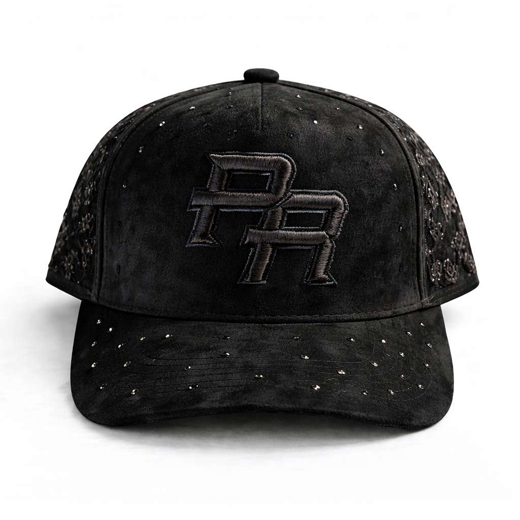 Black Puerto Rico PR rhinestone trucker hat embroidered Puerto Rican baseball cap DSY Lifestyle