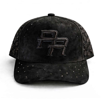 Black Puerto Rico PR rhinestone trucker hat embroidered Puerto Rican baseball cap DSY Lifestyle
