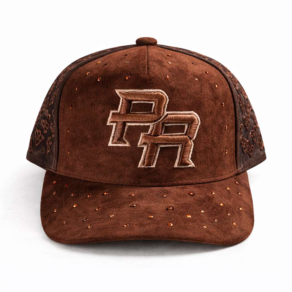 Brown Puerto Rico PR rhinestone trucker hat embroidered Puerto Rican baseball cap DSY Lifestyle