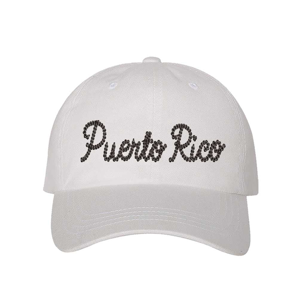 Puerto Rico Letters Emblem Red 3-D Embroidered Baseball Cap - Unisex Adjustable