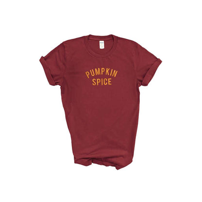 Burgundy T-shirt embroidered with Pumpkin Spice - DSY Lifestyle 