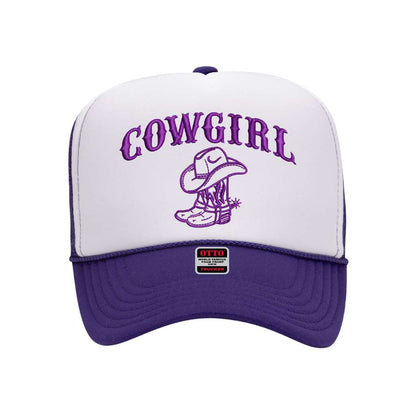 Cowgirl Boots Two Tone Trucker Hat