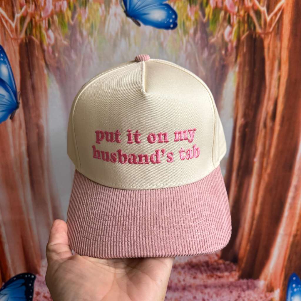 Put it on my Husbands Tab Corduroy Baseball Hat