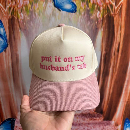 Put it on my Husbands Tab Corduroy Baseball Hat