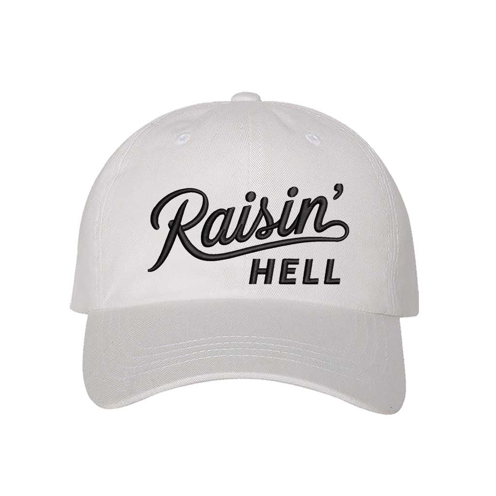 White Bold, embroidered hat with a rebellious message, perfect for those who love to make a statement – DSY Lifestyle