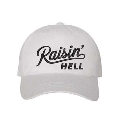 White Bold, embroidered hat with a rebellious message, perfect for those who love to make a statement – DSY Lifestyle