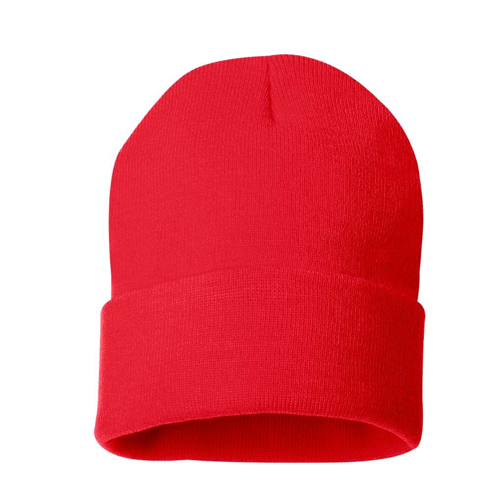 Red Cuffed Beanie Cap - DSY Lifestyle