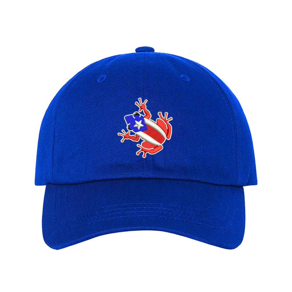 Royal Blue baseball hat embroidered with a coqui - DSY Lifestsyle