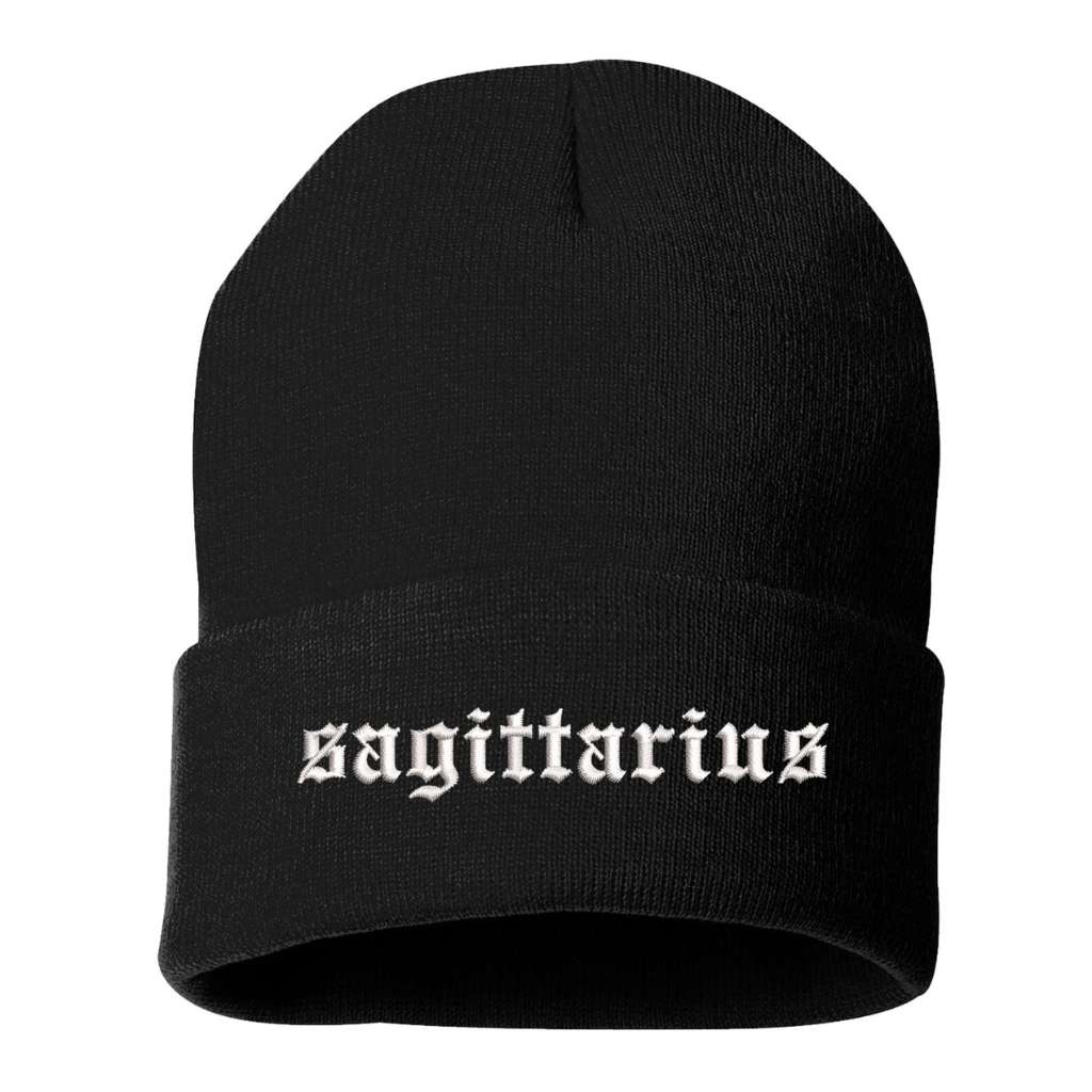 Sagittarius Cuffed Beanie - Zodiac Sign Beanie Cap