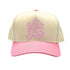 Natural Light Pink Two-Tone 5 Panel Embroidered Baseball Hat structured, mid-to-high profile embroidered “Save a Horse Ride a Cowboy”  - DSY Lifestyle