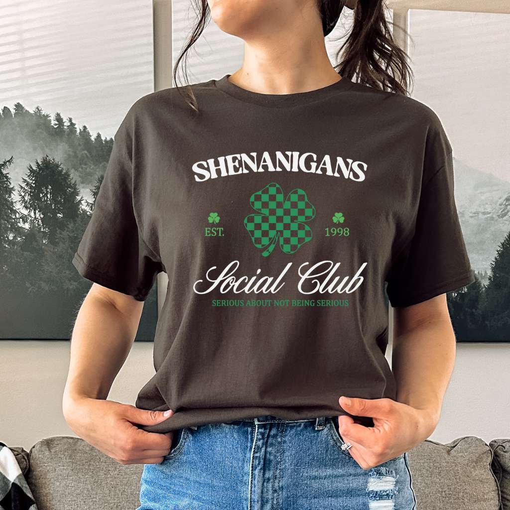 Shenanigans Social Club Washed Unisex Tshirt - St Patrick&