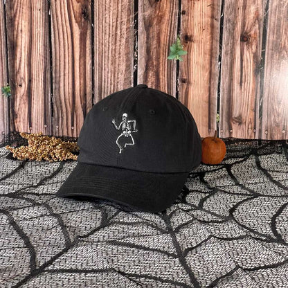 Halloween Black Baseball hat embroidered with a skeleton - DSY Lifestyle