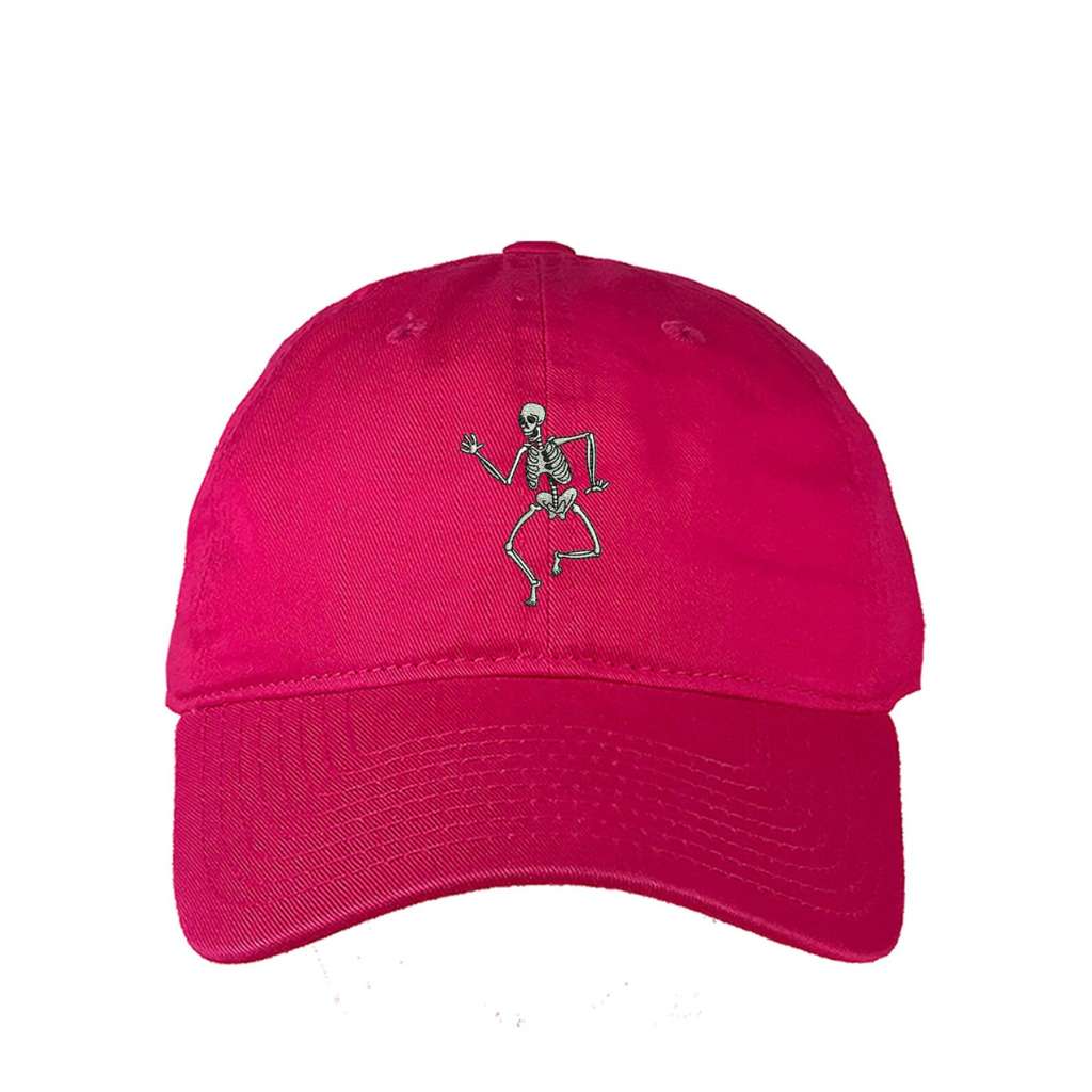 Halloween Hot Pink Baseball hat embroidered with a skeleton - DSY Lifestyle