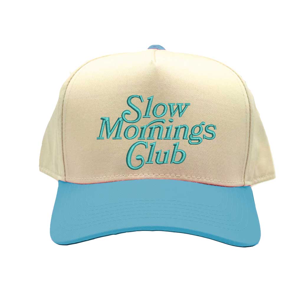 Slow Morning Club Spring Embroidered Baseball Cap