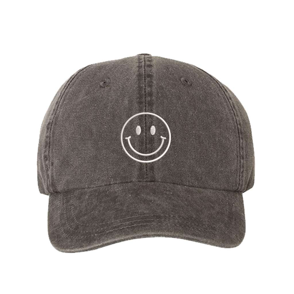 Happy Face Washed Baseball Hat