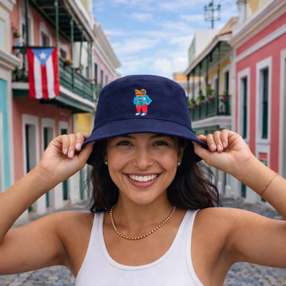 sapo concho embroidered bucket hat
