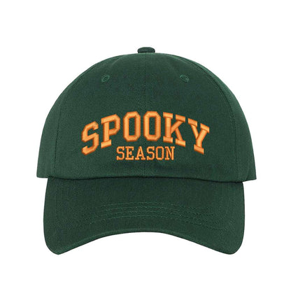 Forest Green baseball hat embroidered with spooky season - DSY Lifestyle