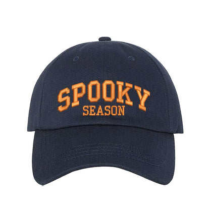 Navy baseball hat embroidered with spooky season - DSY Lifestyle