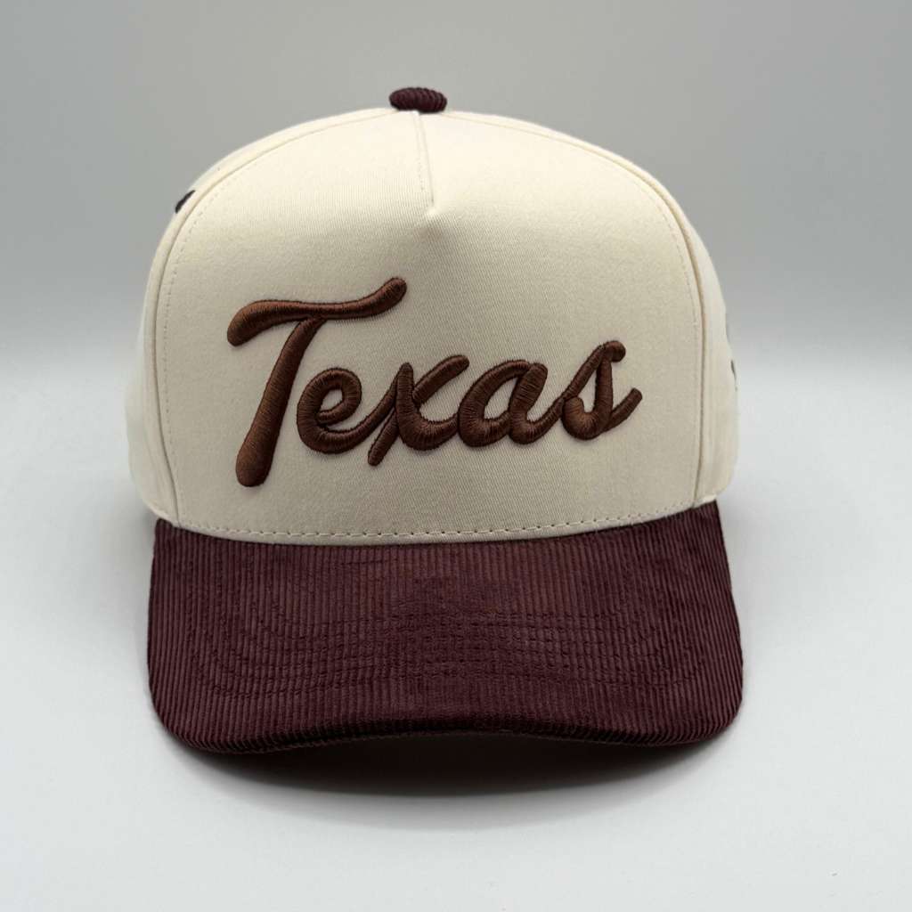 Texas 3D Corduroy Baseball Hat