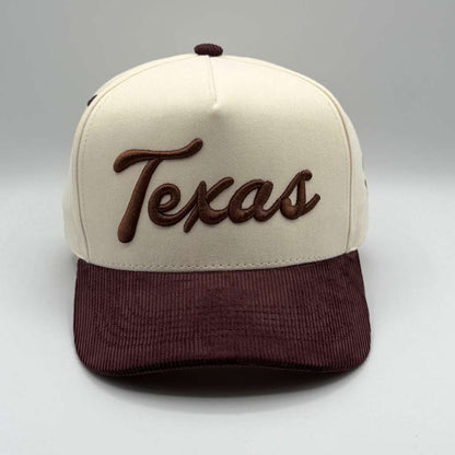 Texas 3D Corduroy Baseball Hat