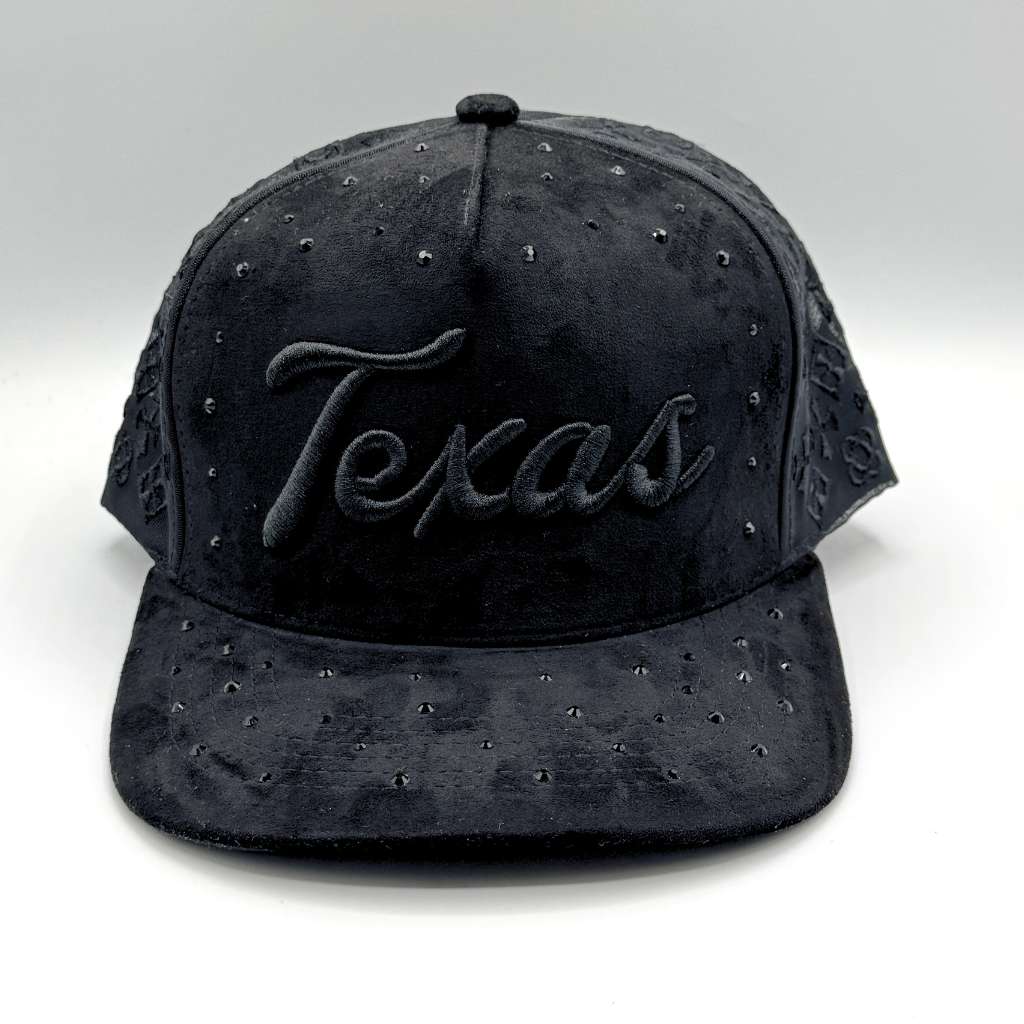 Texas Suede Rhinestone Baseball hat