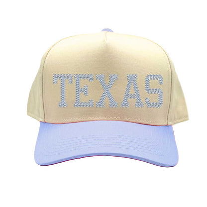 Natural Sky Blue Texas Chain Up 5-Panel Spring Embroidered Baseball Hat – A bold and stylish cap featuring Texas pride embroidery, perfect for streetwear and Southern swagger – DSY Lifestyle
