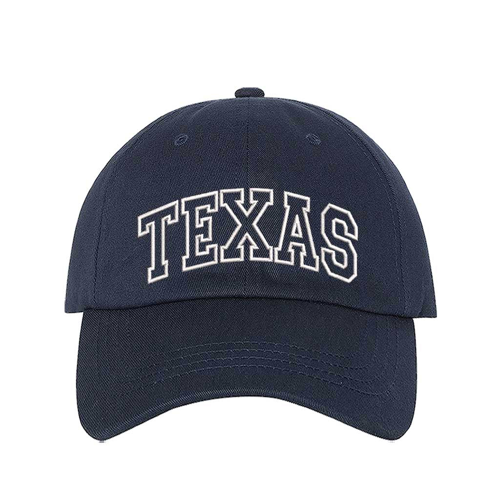 Navy Blue Minimalist outline of Texas for Lone Star State lovers who want a simple yet bold design – DSY Lifestyle.