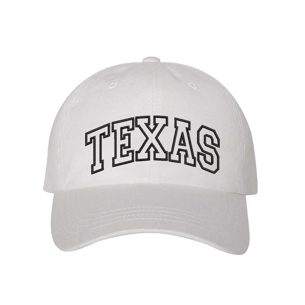 White Minimalist outline of Texas for Lone Star State lovers who want a simple yet bold design – DSY Lifestyle.