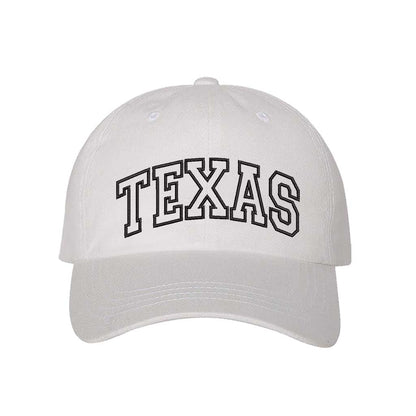 White Minimalist outline of Texas for Lone Star State lovers who want a simple yet bold design – DSY Lifestyle.