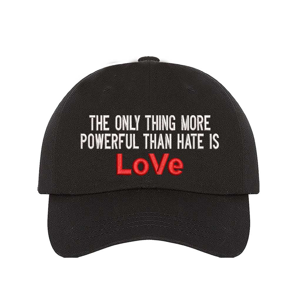 Love over hate viral statement embroidered baseball hat by DSY Lifestyle
