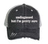 Black DSY Lifestyle distressed trucker hat featuring the phrase Undiagnosed But I&