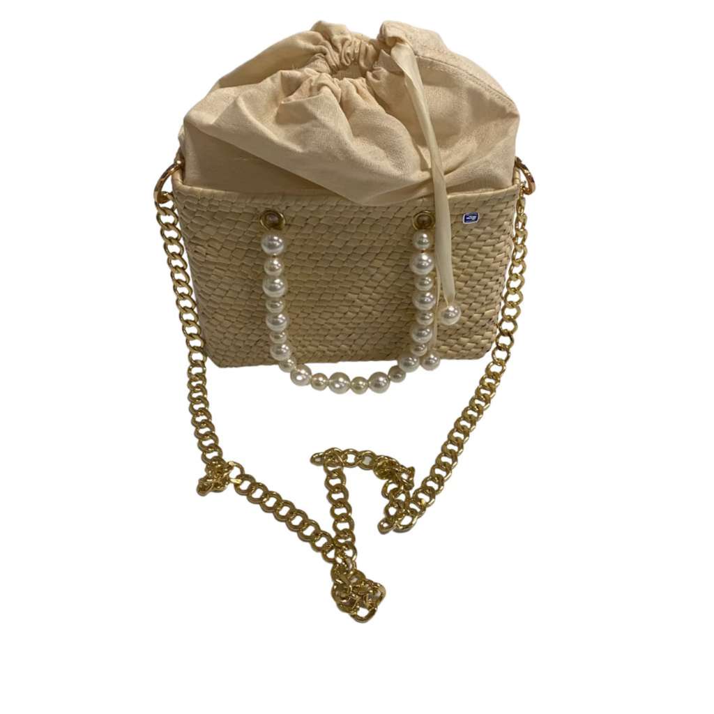 Pearl Strand Crossbody Purse - Palm Purse with Pearls