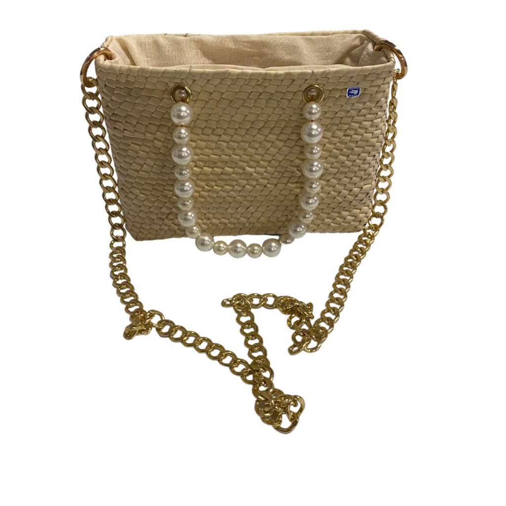 Pearl Strand Crossbody Purse - Palm Purse with Pearls